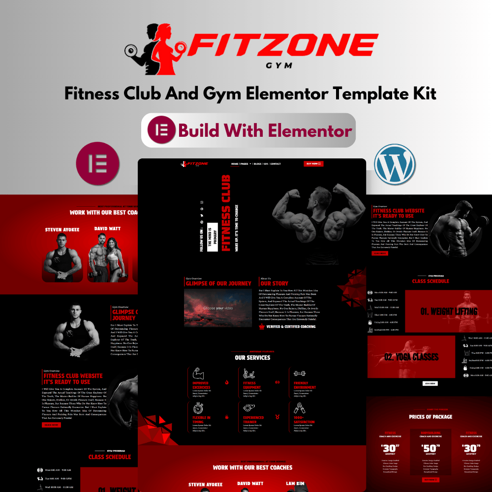 FitZone- Fitness Club And Gym Elementor Template Kit FitZone- Fitness Club And Gym Elementor Template Kit