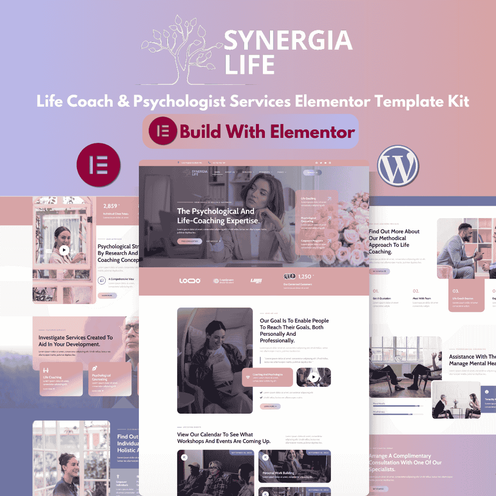 Synergia life- Life Coach & Psychologist Services Elementor Template Kit Synergia life- Life Coach & Psychologist Services Elementor Template Kit - Image 1